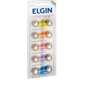 Bateria Elgin Lr54 1.5v com 30 Unidades Ag10 Lr1130