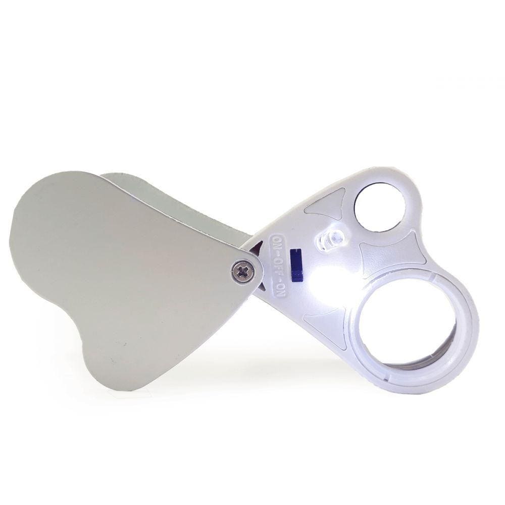 Lupa Bolso Lente Dupla Ampliação 30x22mm E 60x12mm