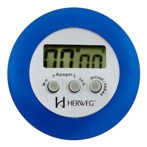 Cronômetro Digital Progressivo Regressivo Azul Timer Herweg