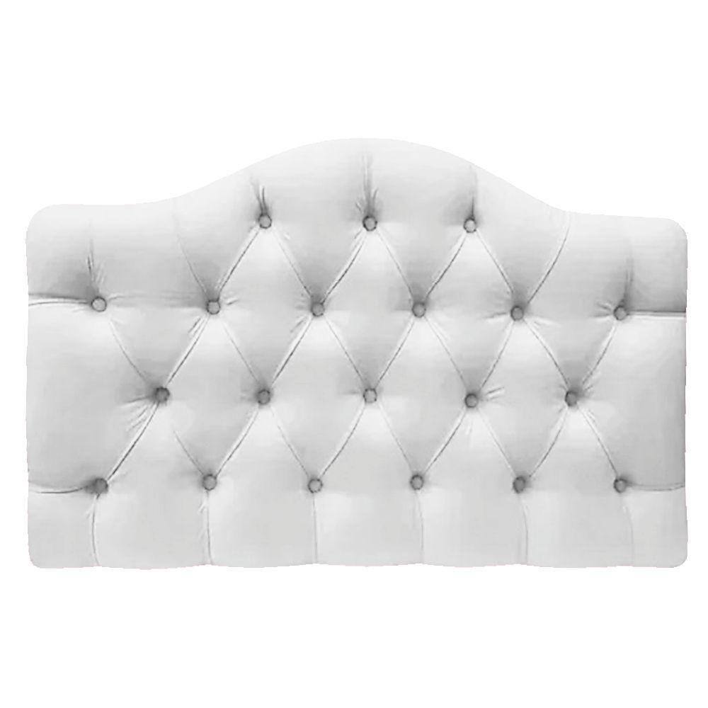 Cabeceira Suspensa Imperatriz 195 Cm King Size Suede Branco