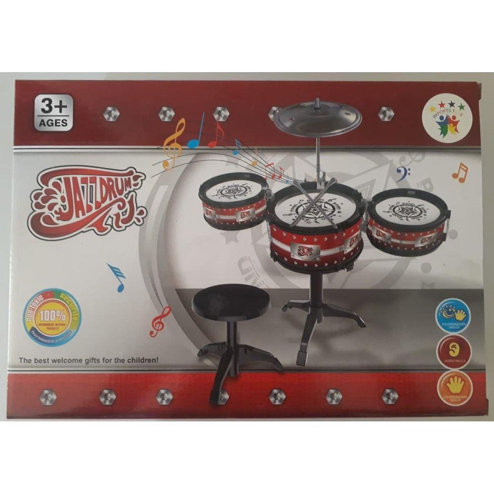 Bateria Musical Jazzdrum Com Banquinho
