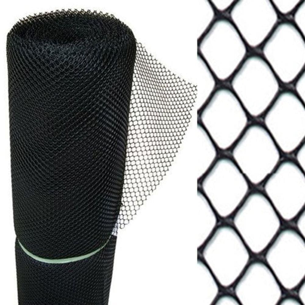 Tela Plastica Viveiro Pinteiro Galinheiro 1,0m x 50m