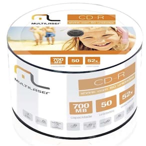 CDR Multilaser CD051 Logo Tubo com 50 700MB