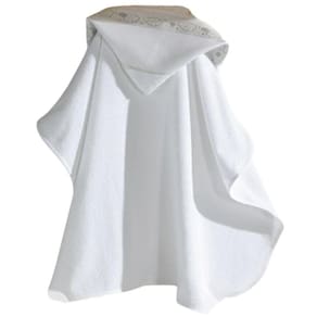 Toalha De Capuz Para Bordar Baby Kids (Chuva De Amor Branca)