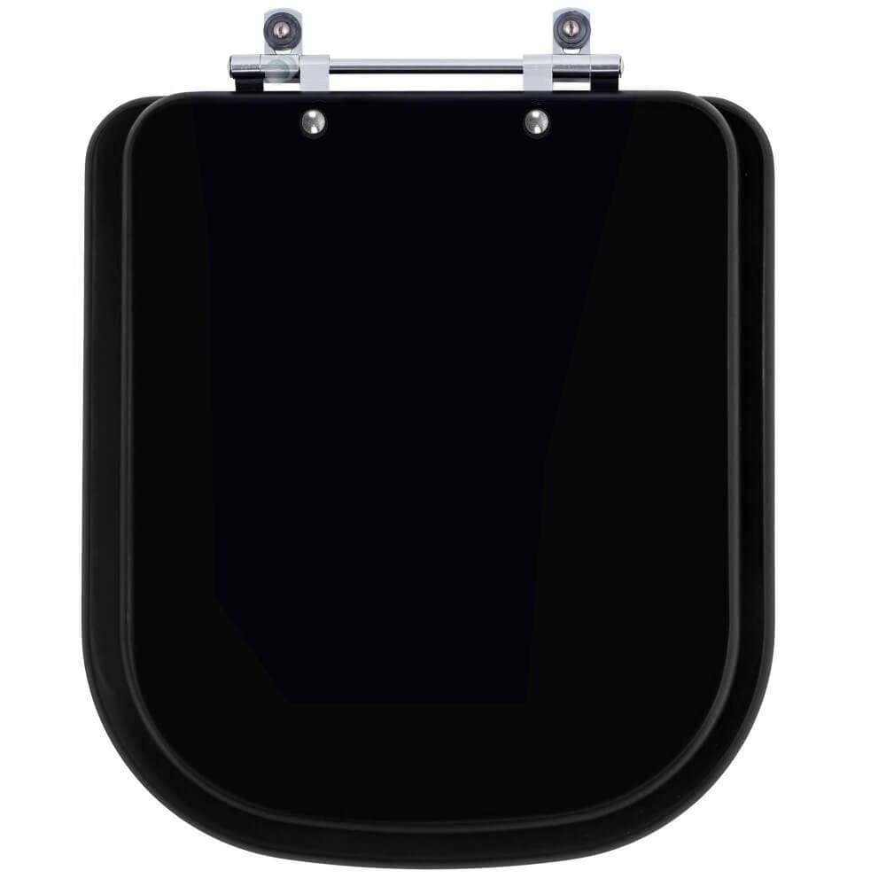 Assento Sanitário Debba Onix Preto Fosco para Vaso Roca