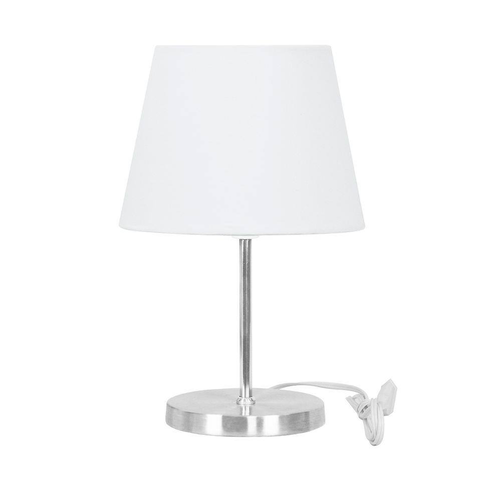 Abajur Eros Touch Dome Branco Base Redonda