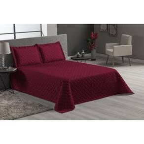 Jogo De Cama Queen Cobre Leito 4 Peças Vinho