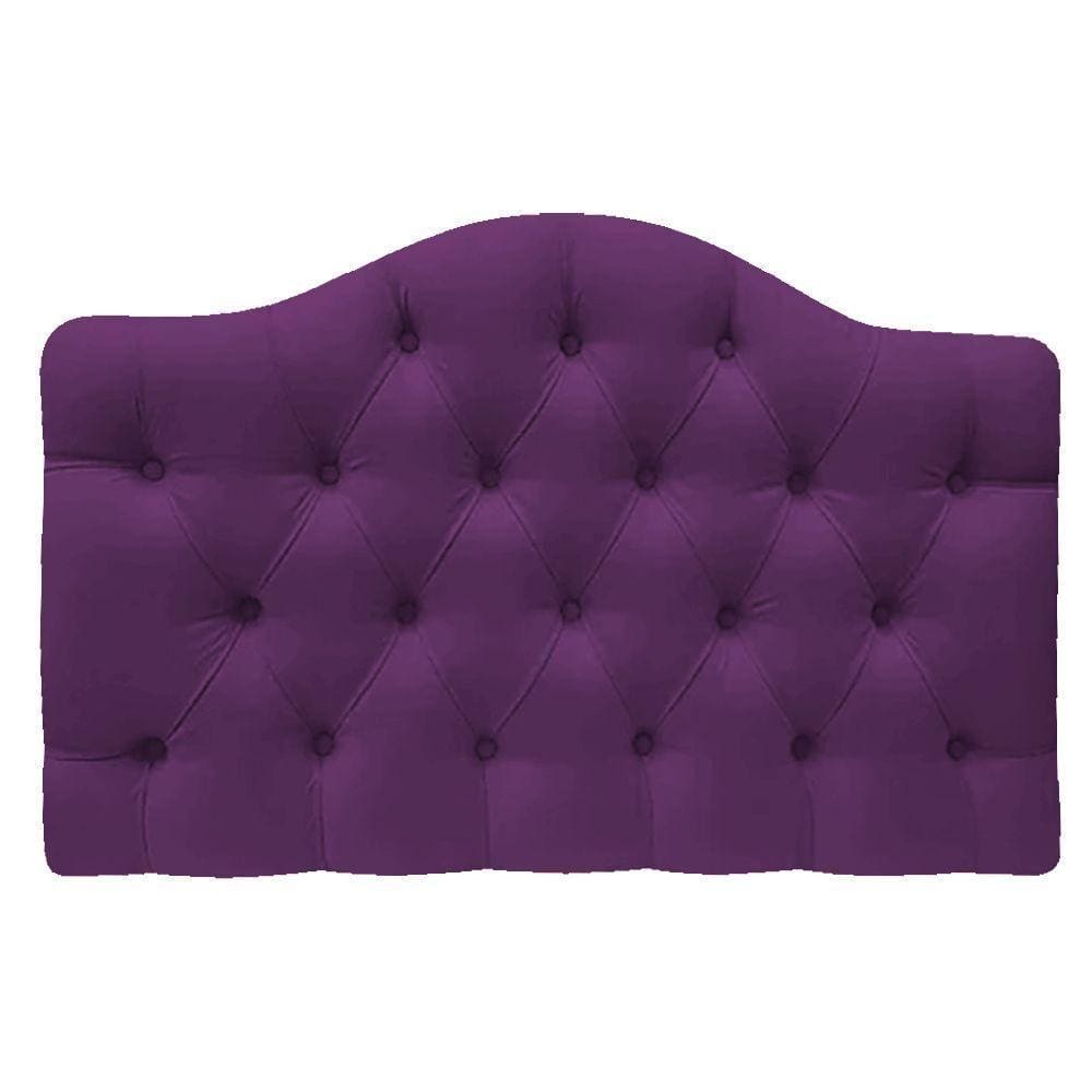 Cabeceira Suspensa Imperatriz 195 Cm King Size Suede Roxo