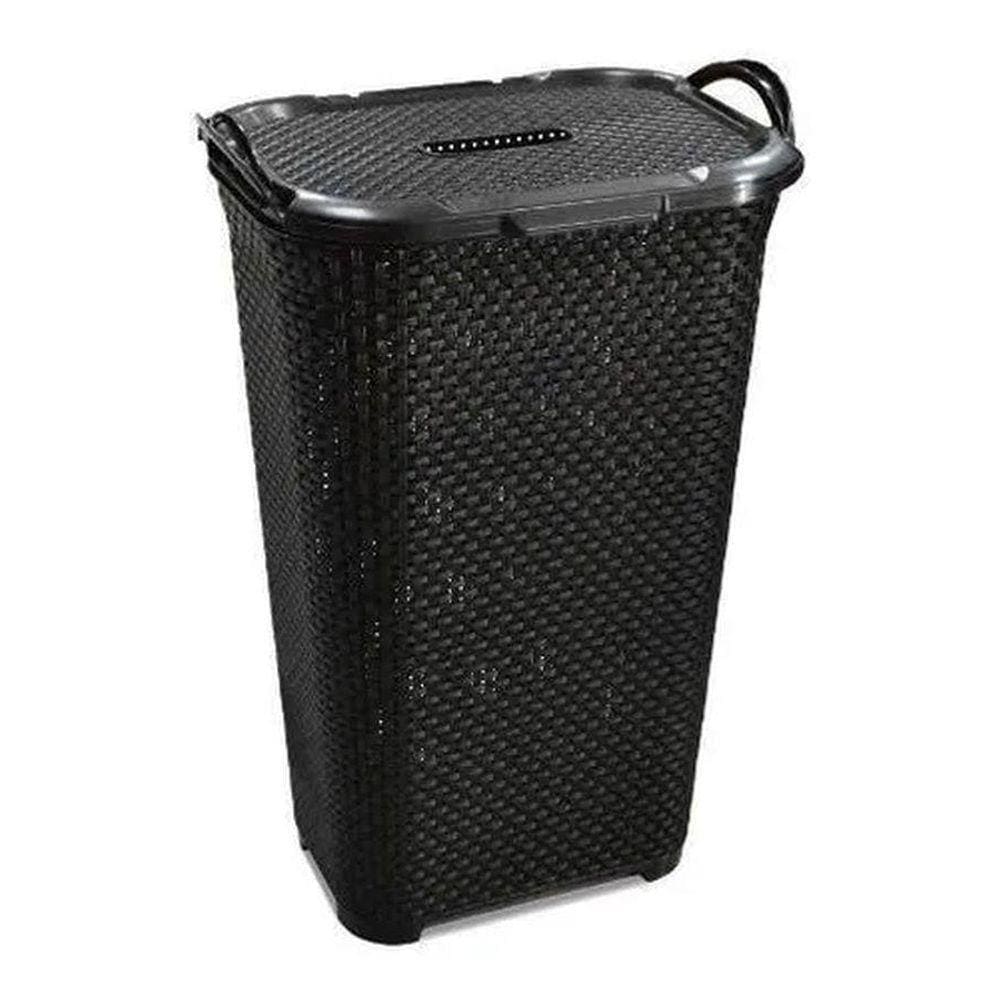 Cesto Rattan Tampa Basculada Com Alça 50 Litros Arqplast