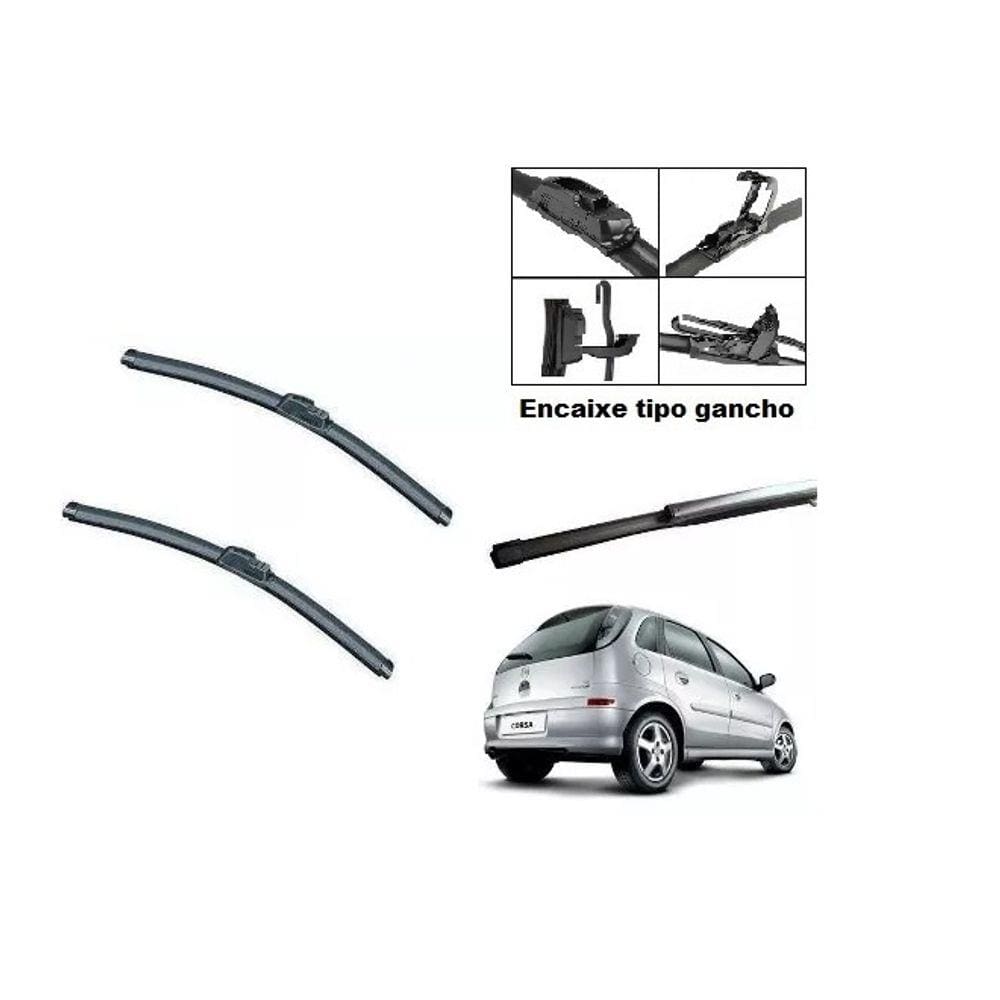 Kit Palheta Limpador Parabrisa Para-brisa Chevrolet Corsa Hatch 2002 à 2012