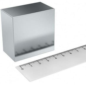 Imã De Neodímio N52 Bloco 5X5X2,5Cm Trava Tudo Super Forte