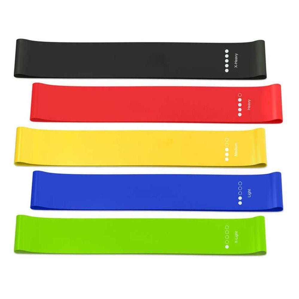 Kit 5 Faixas Elásticas Mini Band Academia Casa Exercícios