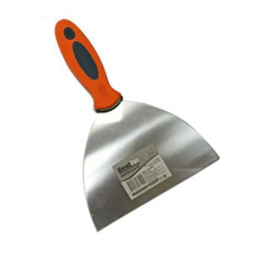Espátula De Metal Cabo Emborrachado Laranja 6`` 15,2Cm - Bestfer - 144304