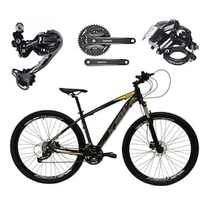 Bicicleta Aro 29 Câmbio 27v Freio Hidráulico Preto Tam. 17