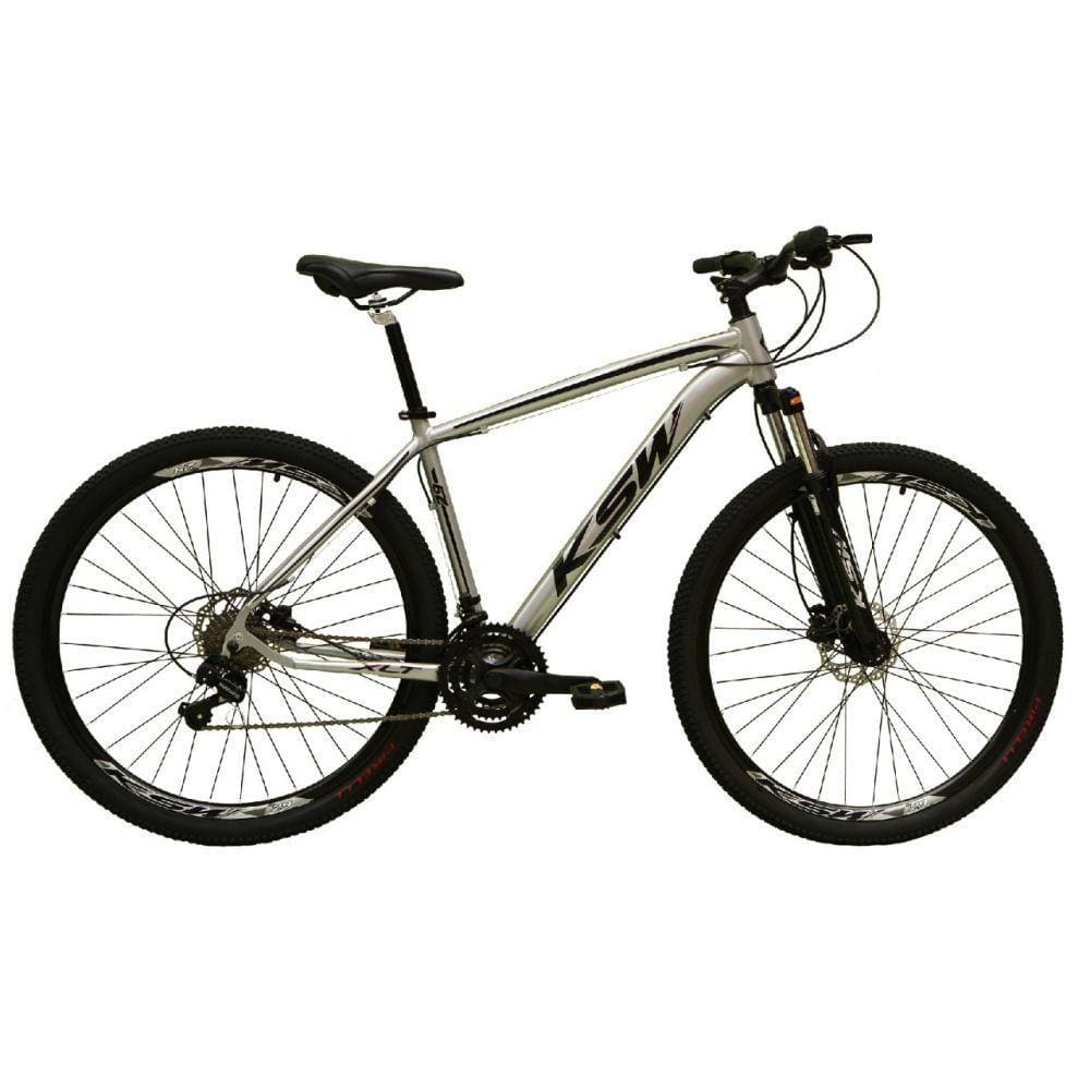 Bicicleta Aro 29 24v Câmbios Garfo com Trava Prata Tam. 17