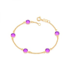 Pulseira Fio Elo Português Cristais 551281 18cm