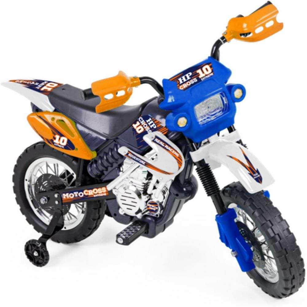 Mini Moto Elétrica Infantil Triciclo Criança Motorizado Azul