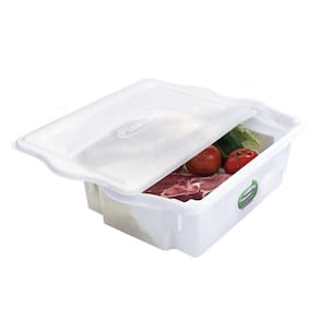 Caixa Empilhável com Tampa Plasvale 15L Cor Natural