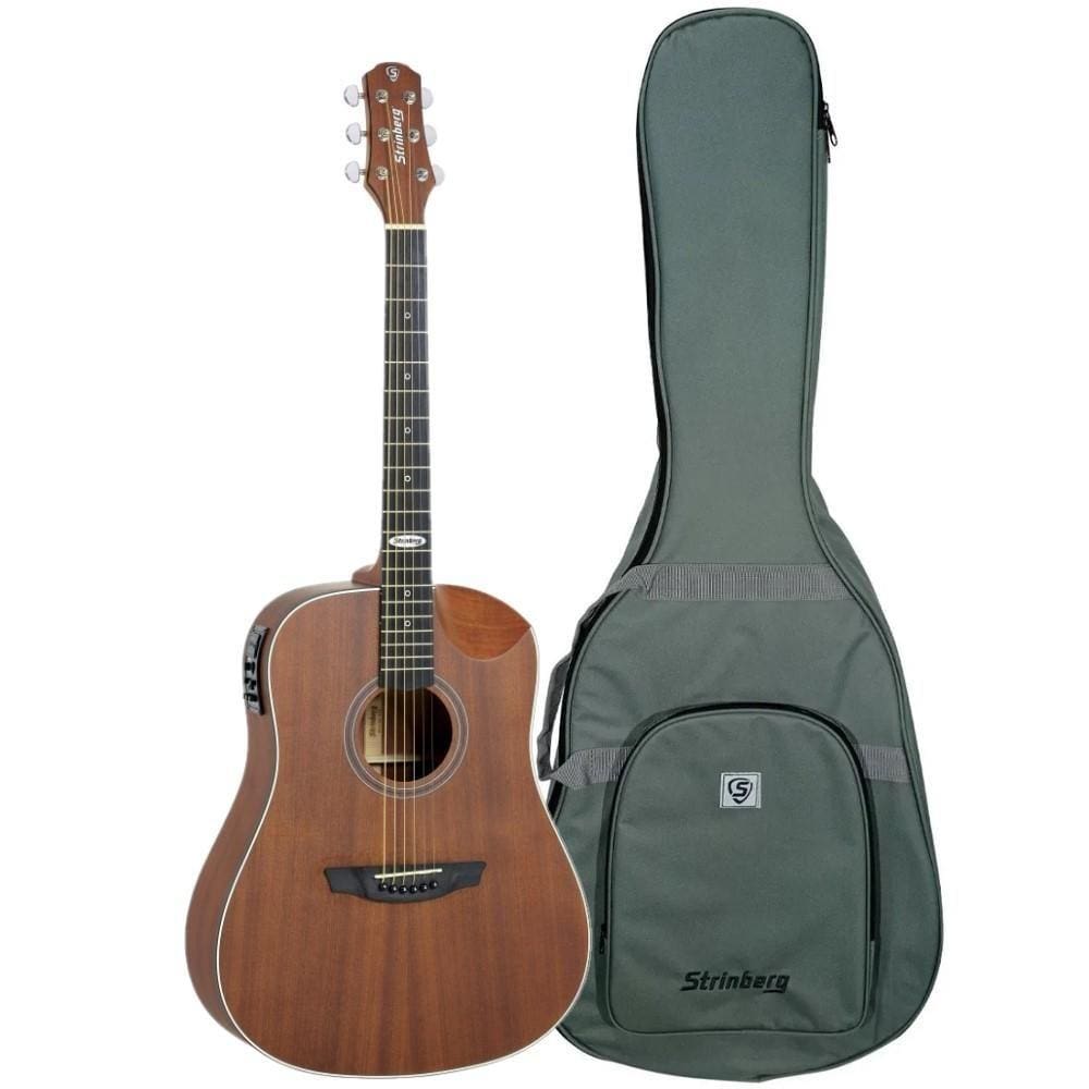 Violão Strinberg Sd201 Hc mahogany Folk Half Cutaway bag