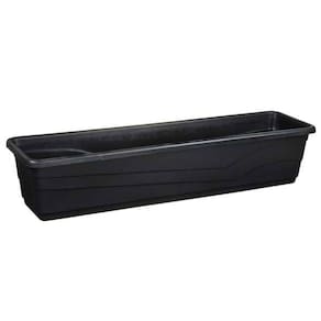 Vaso Floreira Jardineira 80 x 21 cm - 23 Litros - Cor Preta