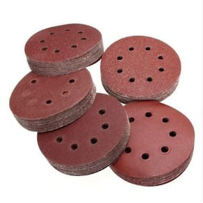 Kit 10 Disco Lixa para madeira metal massa e similares 125mm 8 Furos lixa roto orbital