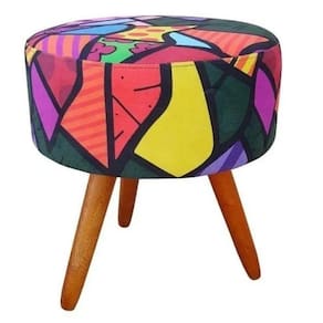 Puff Banqueta Decorativa Colorida 45X40X40Cm