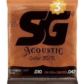 Kit 3 Encordoamento Violão 010 Bronze + 1 Mi Extra + Palheta