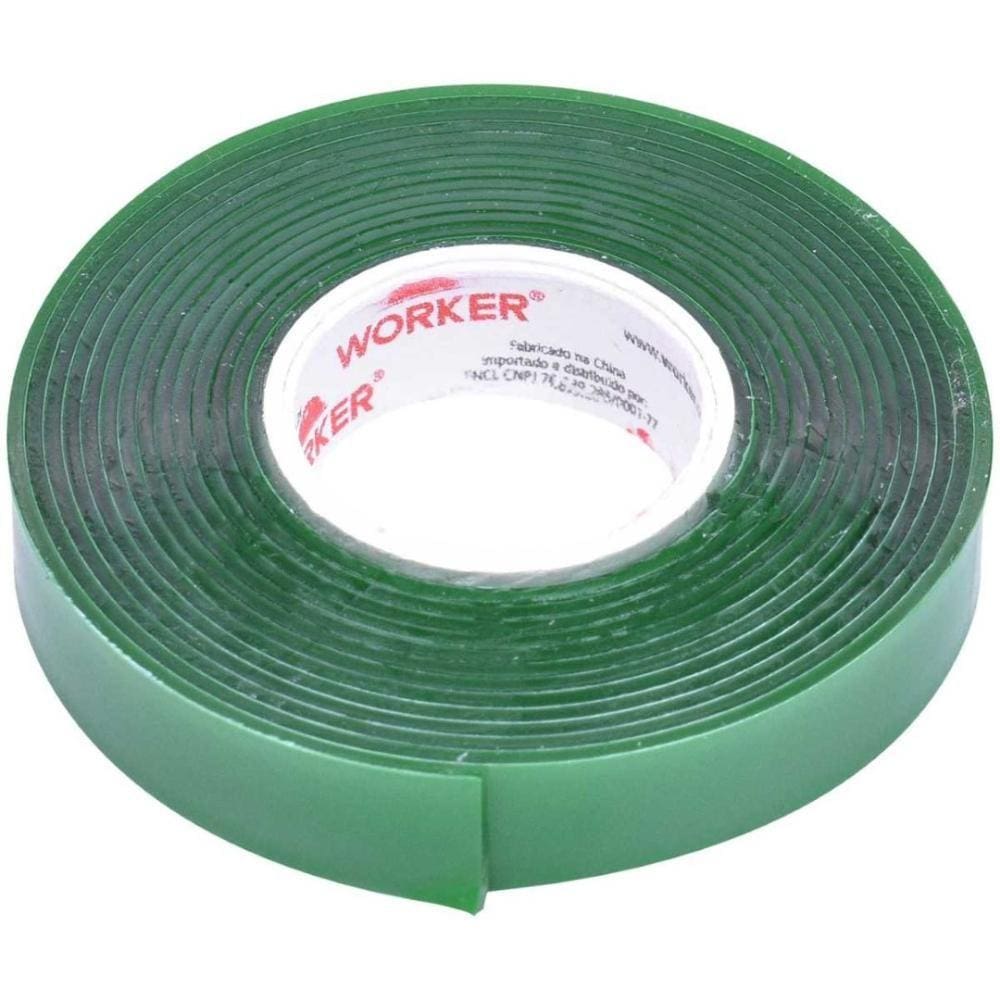 Fita Dupla Face Transparente Worker 12mm x 2m
