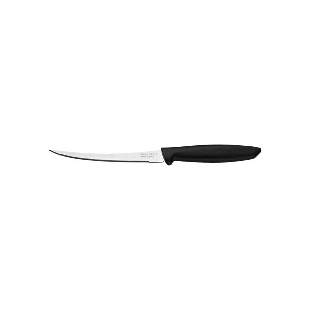 Faca Aço Inox Cabo Preto para Tomate Tramontina Plenus 5``