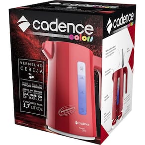 Chaleira Elétrica Cadence Thermo One Colors 1,7L Vermelha