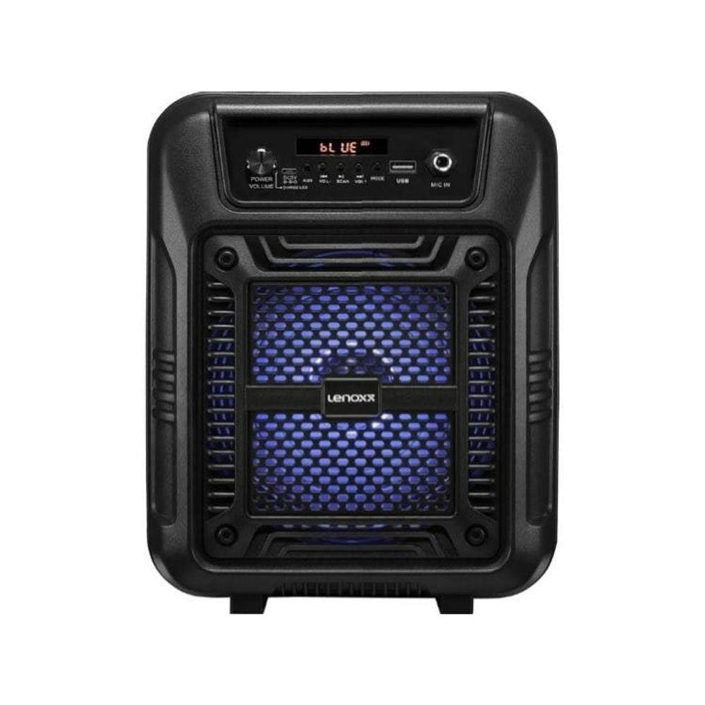 Caixa De Som Amplificada 80W Rms Recarregavel Lenoxx + Nota