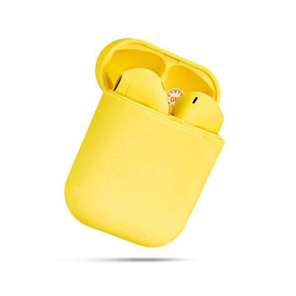 Fone De Ouvido Wireless Bluetooth Ol 12 Amarelo