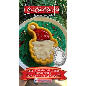Forma Ballerine Papai Noel 21,5x14,5x4,5cm Bolo Piscina Torta Doce