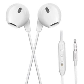 Fone De Ouvido  Fo-M2 Com Fio E Microfone Branca