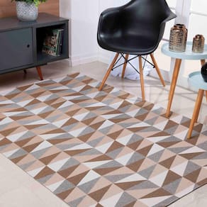 Tapete Sala Quarto 2,50 metros Geometrico Jacquard