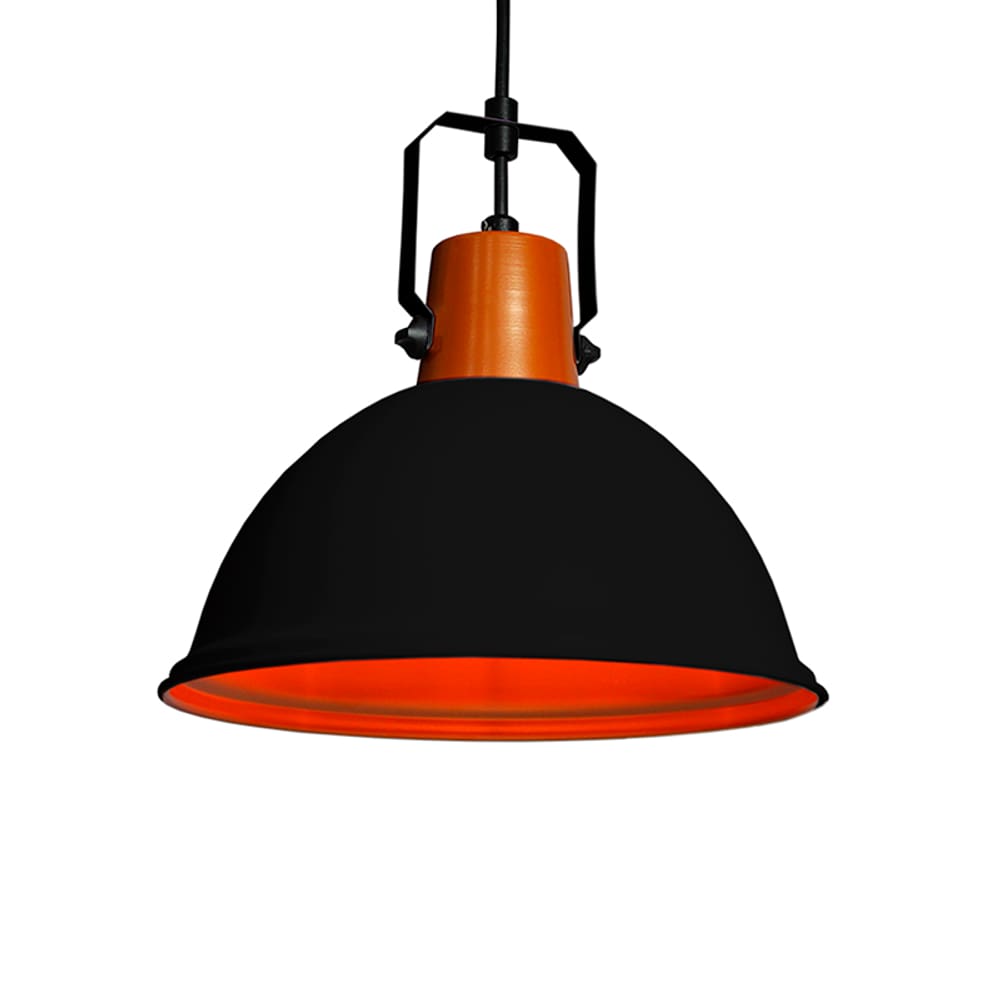 Lustre Pendente Taschibra Factory G Preto E27 Bivolt