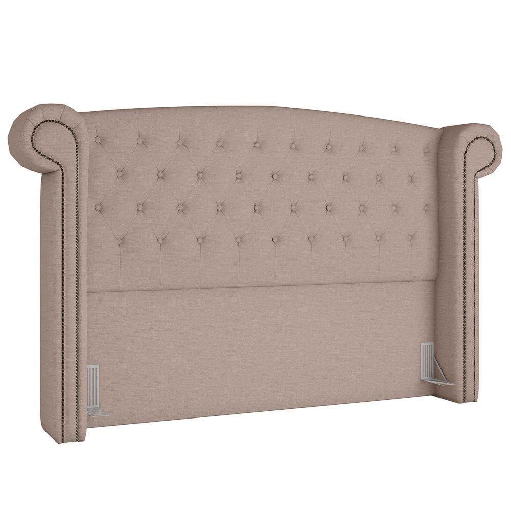 Cabeceira Cama Box Casal King 195cm Provença P02 Linho Bege Cru - Mpozenato