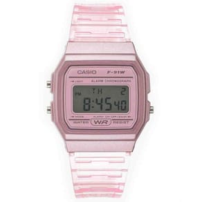 Relógio Casio Digital Feminino Rosa F-91WS-4DF