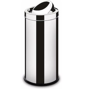 Lixeira Inox 16 Litros Com Tampa Basculante