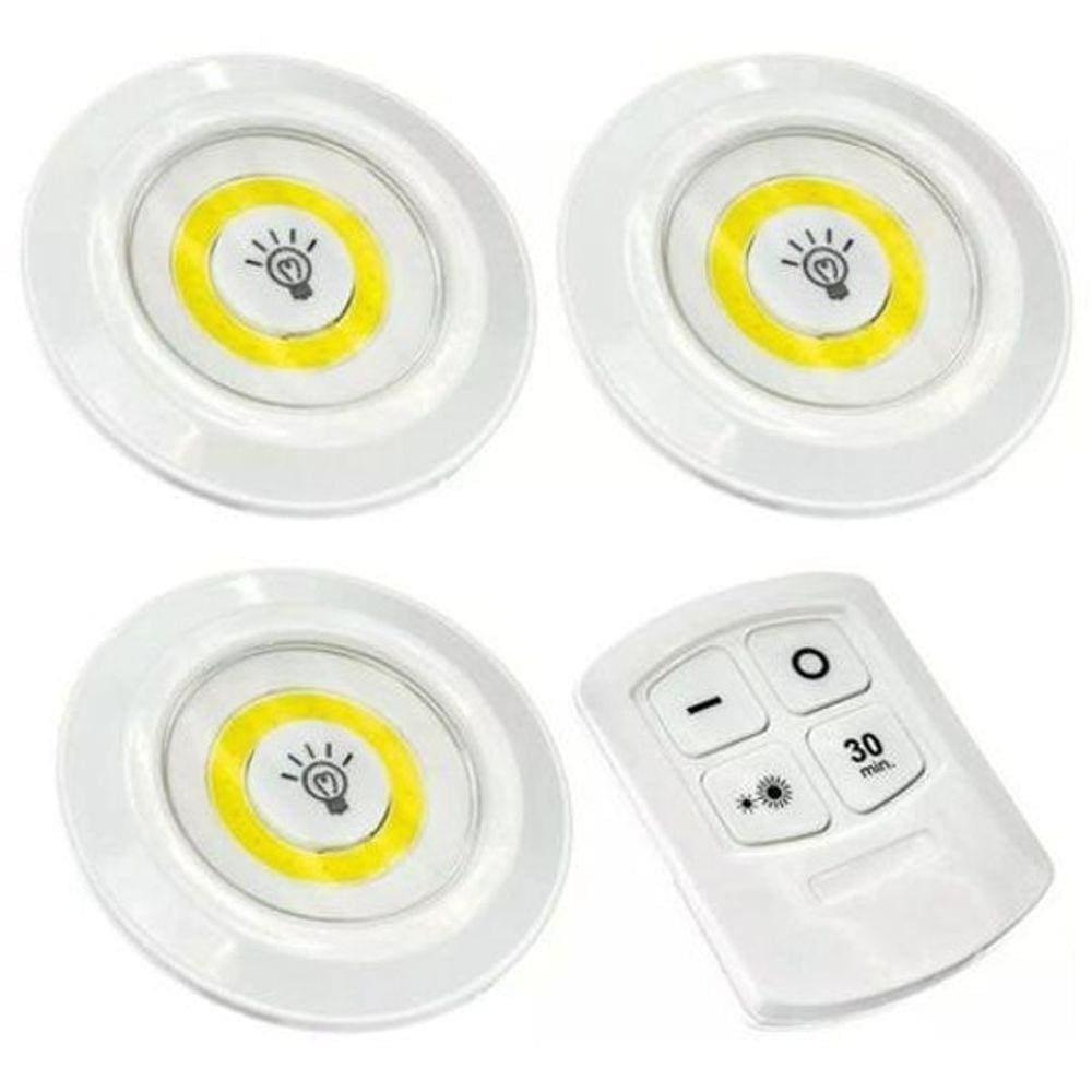 Kit 6 Lampadas Spot Led Luminaria Controle Sem Fio Remoto