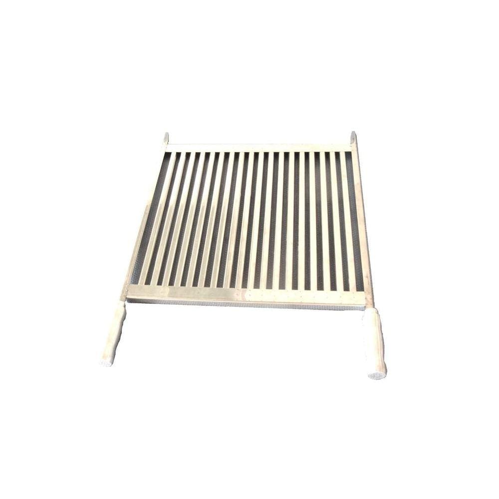 Grelha Uruguaia Inox 57X40Cm Para Churrasqueira E Premoldada