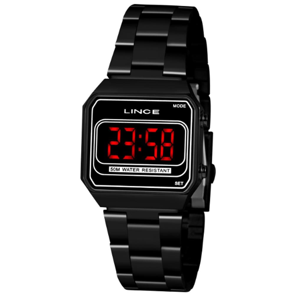 Relogio Lince Feminino Digital Preto Mdn4645l