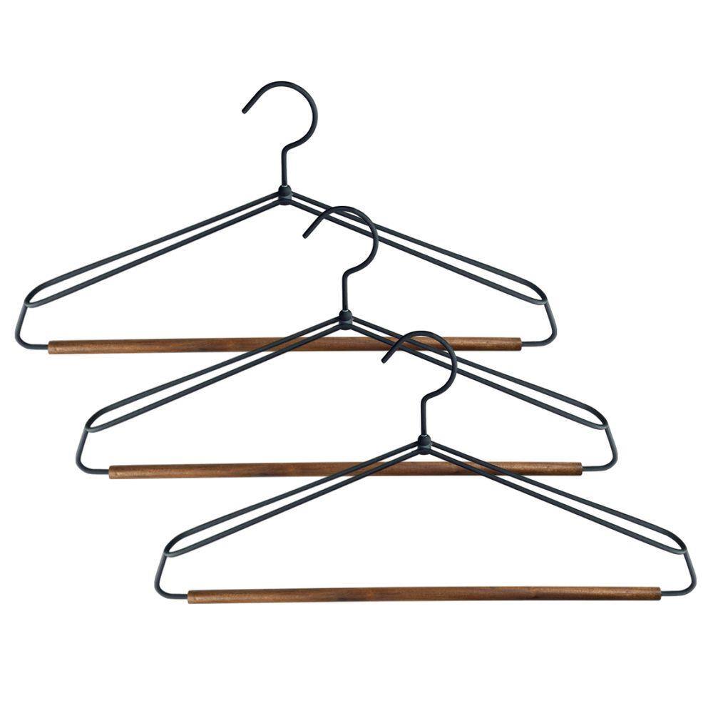 Cabides Ferreiro Para Terno Preto Acácia Oikos – 3 Pçs
