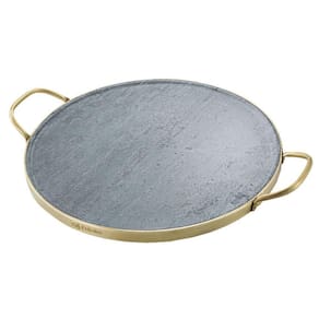 Forma Redonda De Pedra Para Pizza Pão Caseiro Gourmet 37Cm