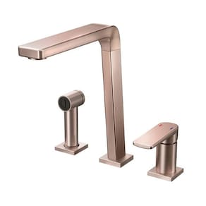 Torneira Misturador Monocomando Docol Bistrô 647369 com Ducha Manual de Bancada Cobre Escovado