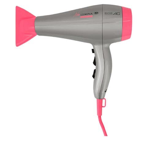 imagem-Secador de Cabelo Gama Italy New Lumina 3D com 02 Velocidades e 2200W Prata e Rosa - BECHD0000002428