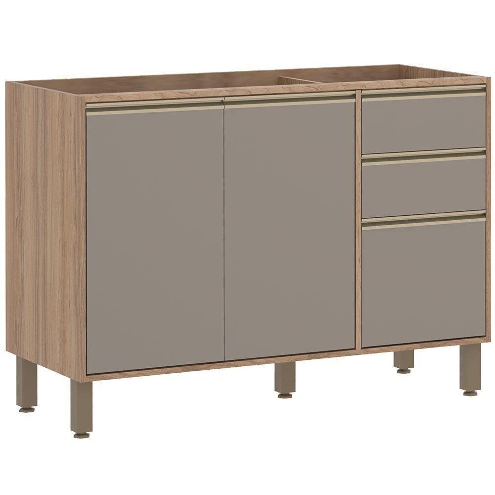 Balcão para Pia Luciane Yara 2 Portas 3 Gavetas 1304