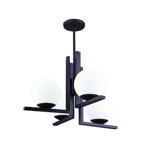 Lustre Pendente Startec Havana 4 E27 Bivolt Preto