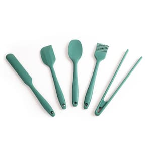 Kit de Utensílios de Silicone com 5 peças Verde Esc - OIKOS