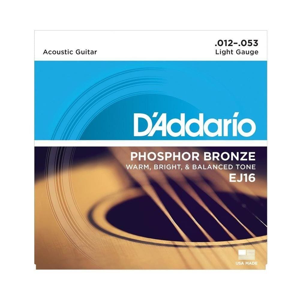 Encordoamento Violão Aço 012 Daddario Ej16 Phosphor Bronze